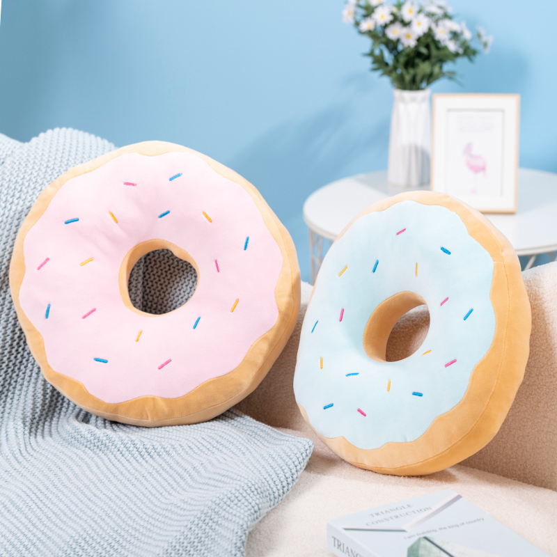 Soft Food Snacks Kids - Poduszka Pluszowa Pączek w Kolorach Cukierków