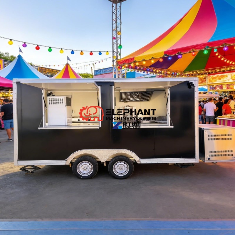 Food Snacks Business - Wielofunkcyjny mobilny przyczepa gastronomiczna ze stali