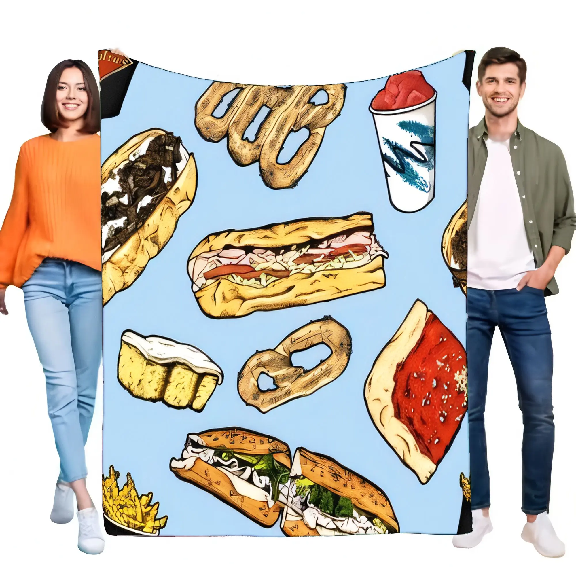 Koc z polaru flanelowego z mot – Soft Food Snacks Kids recenzja i cena
